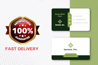 design minimalist or modern business card ready to print file