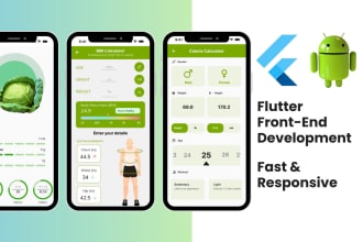 create front end flutter UI fast and responsive designs