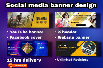 social media banner design facebook cover youtube banner