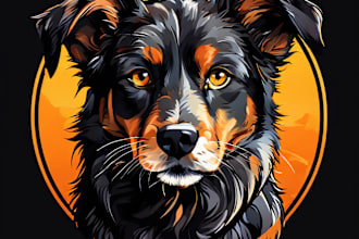 do cat dog or your pet into vector portrait design
