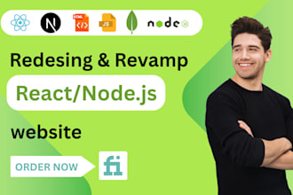 redesign your reactjs or nextjs website with smooth API integrations