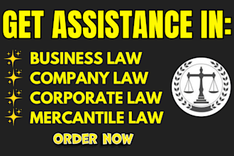 assist you company law, corporate law, business law, mercantile law
