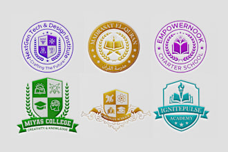 design preschool, daycare, education, academy, school, college, university logo