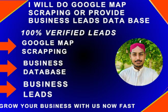 do google maps scraping or provide business leads,  and business database