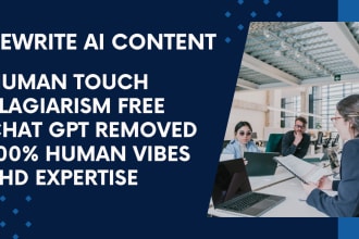 manually proofread, edit, paraphrase and humanize ai content