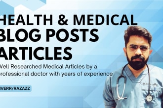 write medical articles or blog posts being a doctor