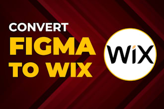 create wix landing page design and figma to wix website
