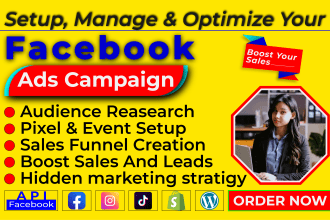 setup and manage facebook ads campaign, to get quality leads big sales