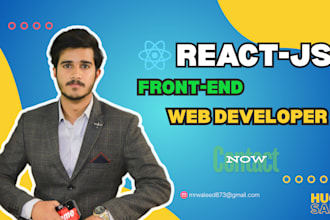 be your frontend developer using reactjs