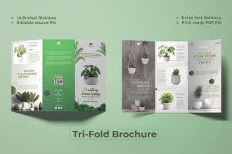 design professional trifold, bifold brochure