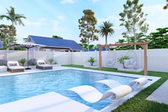 do garden and patio 3d landscape design