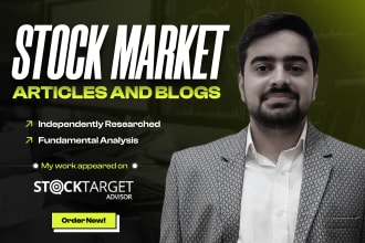 write insightful stock market articles and blogs