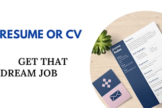 create a professional job winning resume or CV design