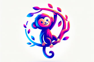 design a professional monkey mascot logo to differentiate your business