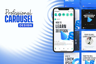 design carousel for instagram, linkedin and pinterest
