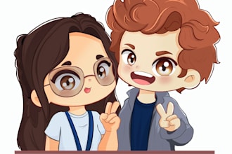 draw your custom chibi kawaii character