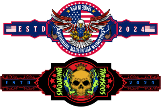 do logo and label for cigar, cigarette, ring, band, vape, box, weed, pipe, smoke