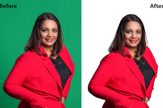 do green screen background removing from photo 24 hours