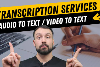 do audio to text and video to text transcription