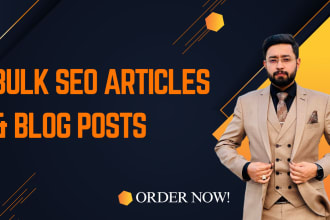 do bulk article writing, SEO blog writing or content writing