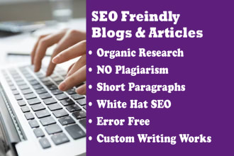 post SEO friendly blogs, articles, content writing and check plagiarism, grammar