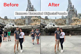 remove objects unwanted people and background from pictures