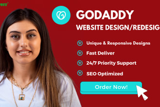 create a responsive godaddy website design or redesign godaddy website