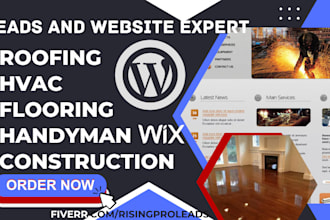 generate roofing construction hvac plumbing flooring handyman leads website
