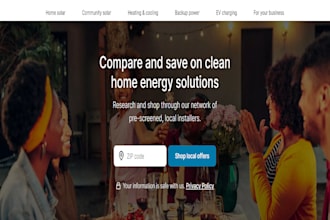 design solar landing page, solar website for solar leads