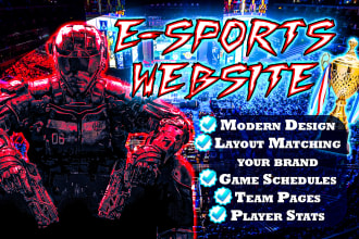 create a modern esports website