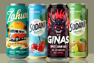 do label for beverage, energy drinks, juice, can, water and beer