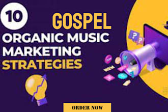 do professional gospel album and playlist music promotion for organic growth
