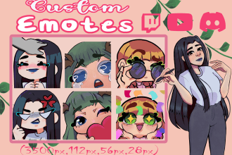 create custom cute emotes or sub badges for you uwu