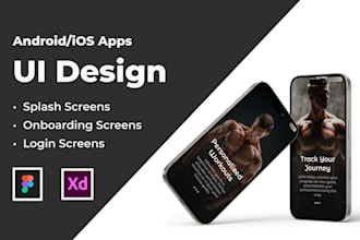 design mobile app login, splash screen, onboarding screens