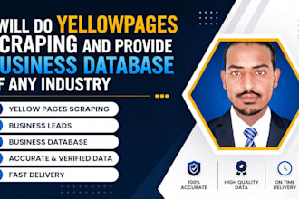 do yellowpages scraping and provide business database of any industry