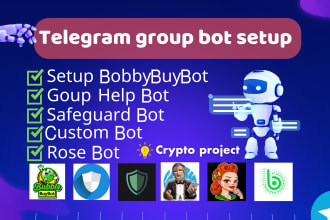 be setup telegram community bot in your crypto project