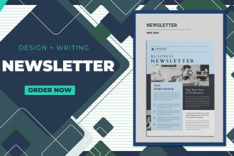 design and write your newsletter, brochure or anything