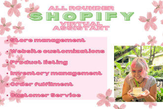 be your all rounder shopify virtual assistant and customer support