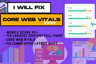 fix core web vitals, fix lcp fcp, and cls issues, pagespeed insights