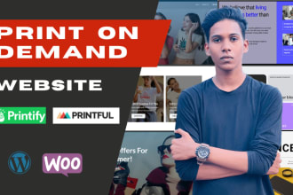 create print on demand website with printful or printify