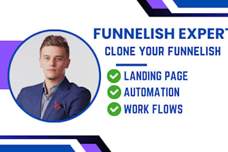 clone funnelish landing page and checkout page in 12 hours