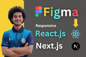 convert figma to react js or figma to next js with tailwind css or bootstrap
