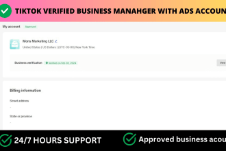 create verified tiktok business manager with ads account