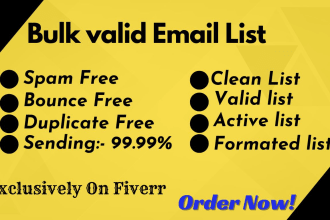 do 500k valid US bulk email lists for email marketing