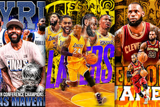 do your sports graphics or sports edits and poster design