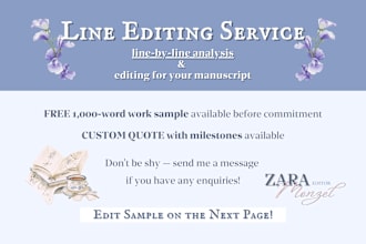 line edit your novel, manuscript, book, ebook