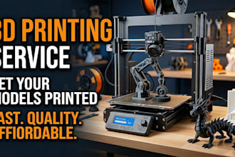 design high quality 3d printing models ready for printing