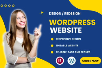 build, rebuild, redesign wordpress website using elementor website builder
