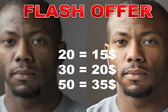 do retouching,headshot and remove blurriness