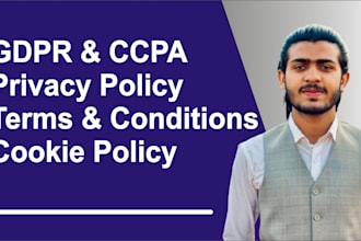 do gdpr ccpa privacy policy, terms and conditions, cookie policy